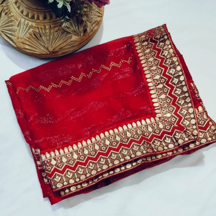 Red Georgette Saree