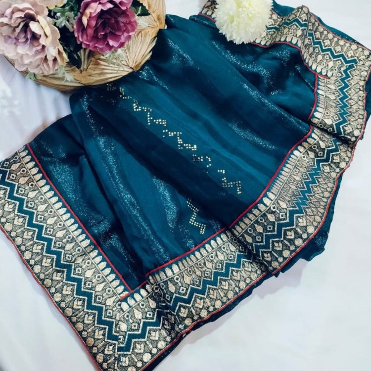 Georgette Blue Saree