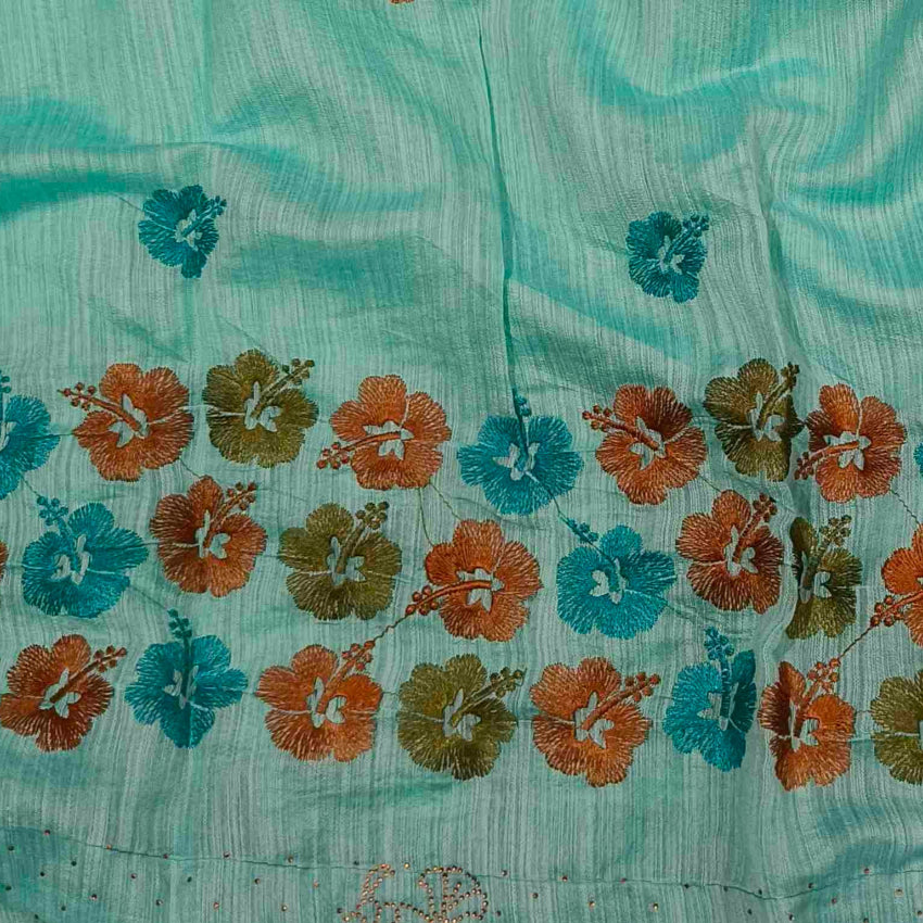 Sea Green Art Silk Saree