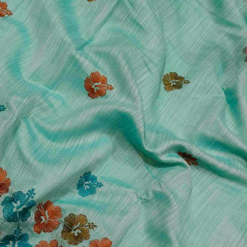 Sea Green Art Silk Saree