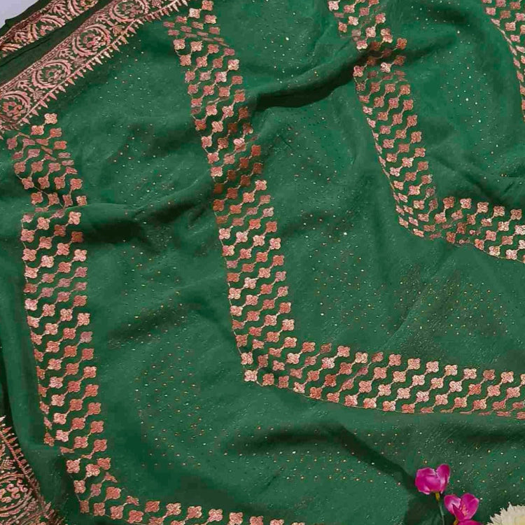 Green Shimmer Saree