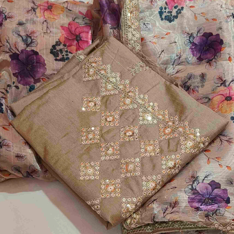 Organza Floral Printed Saree