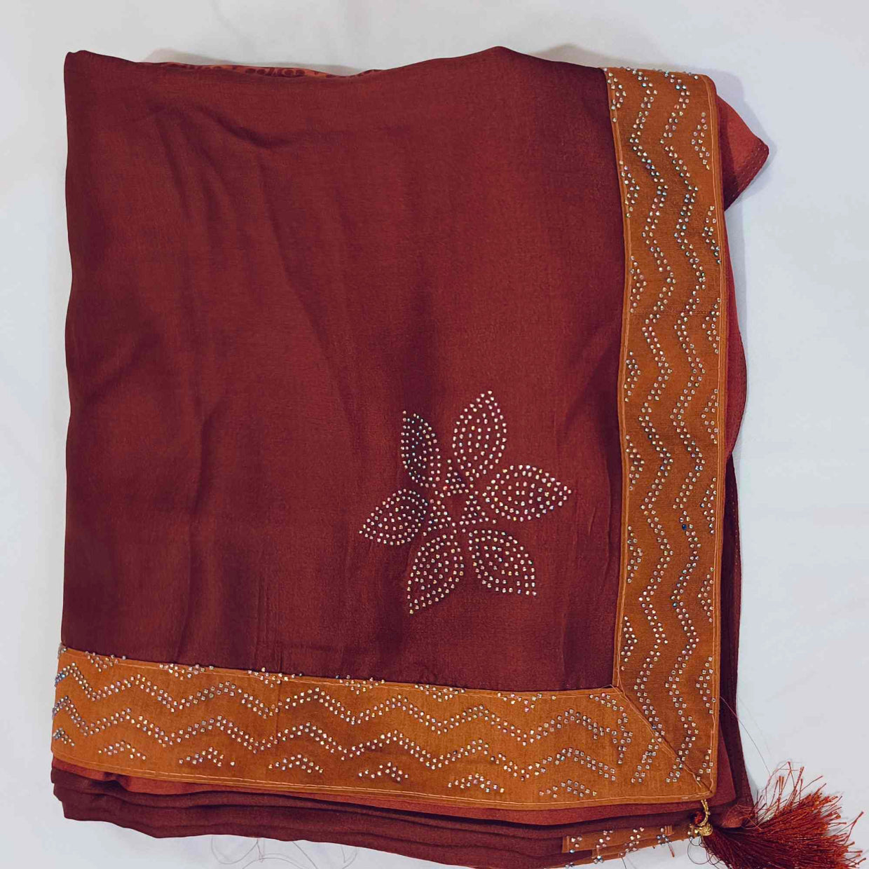 Pastel Brown Georgette Saree