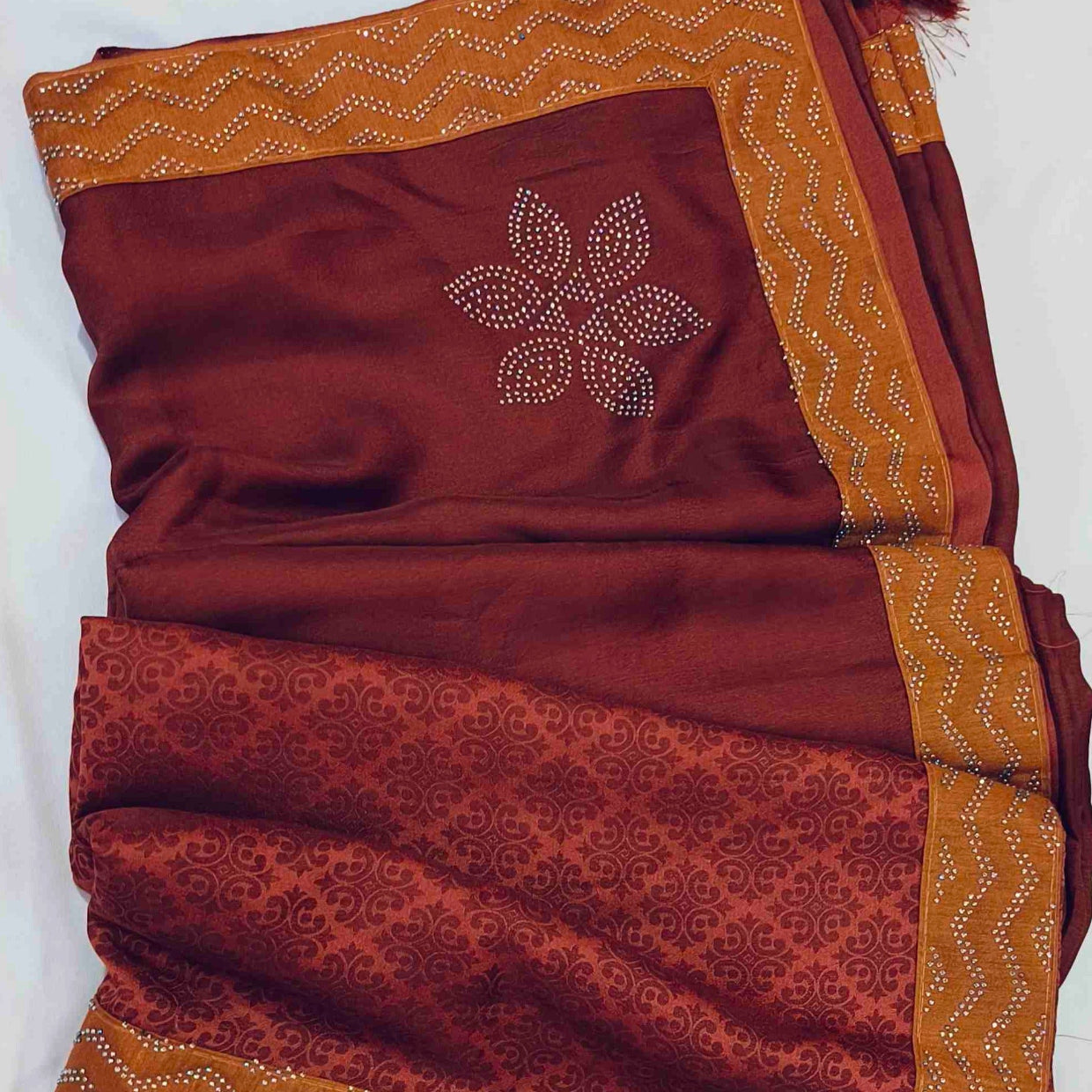 Pastel Brown Georgette Saree