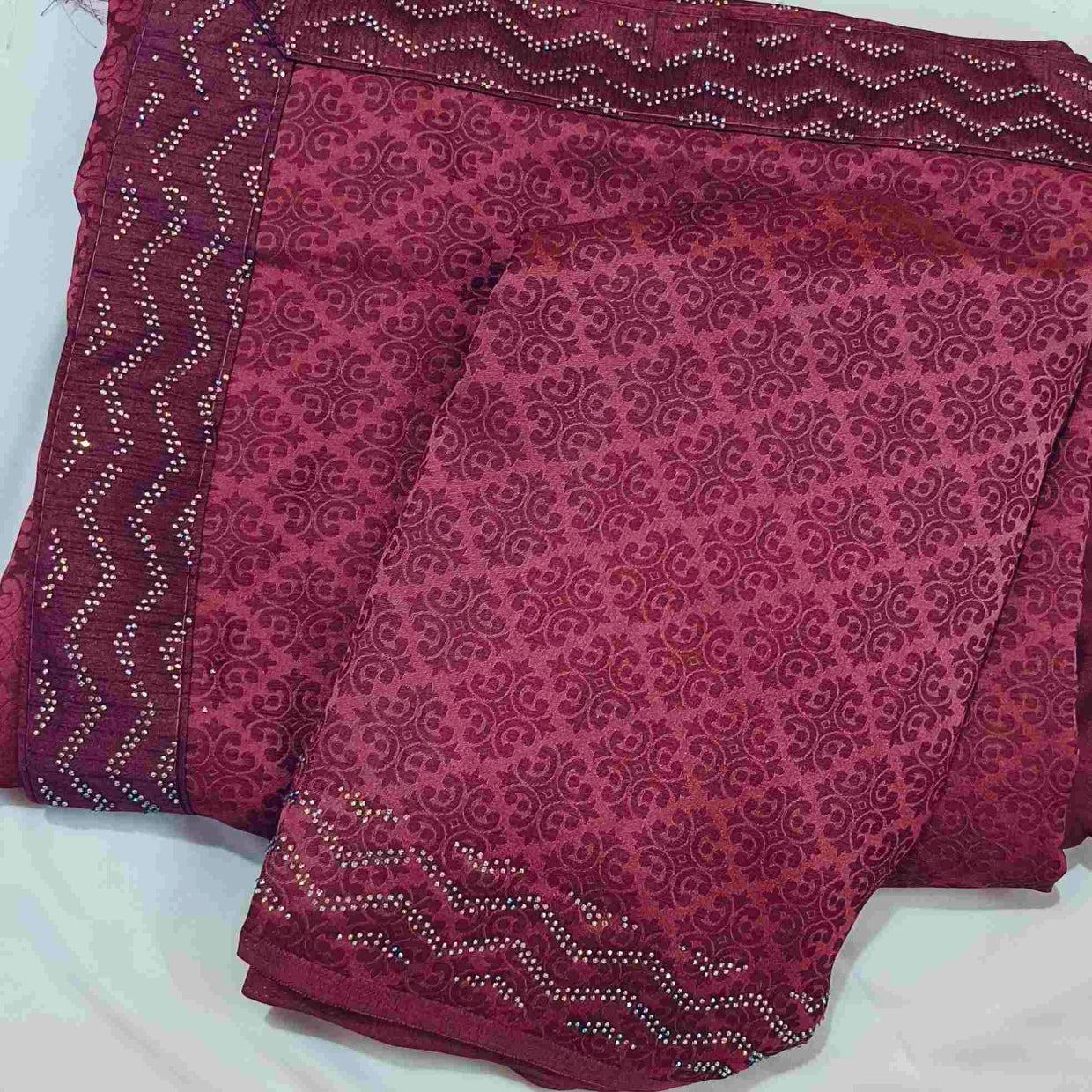 Pastel Maroon Georgette Saree