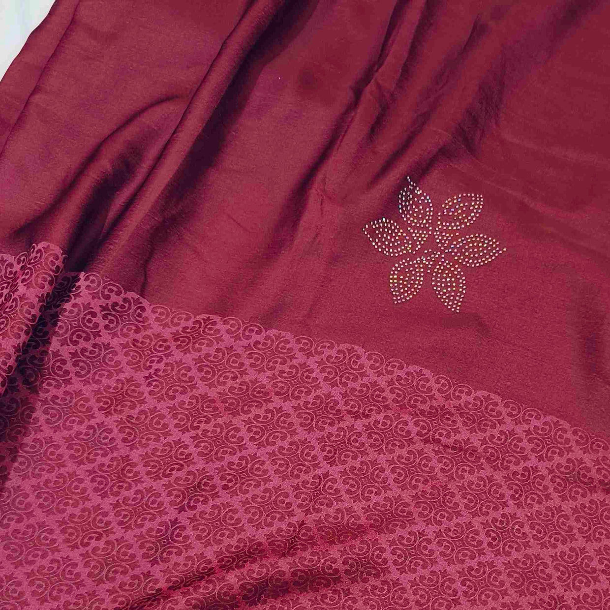 Pastel Maroon Georgette Saree
