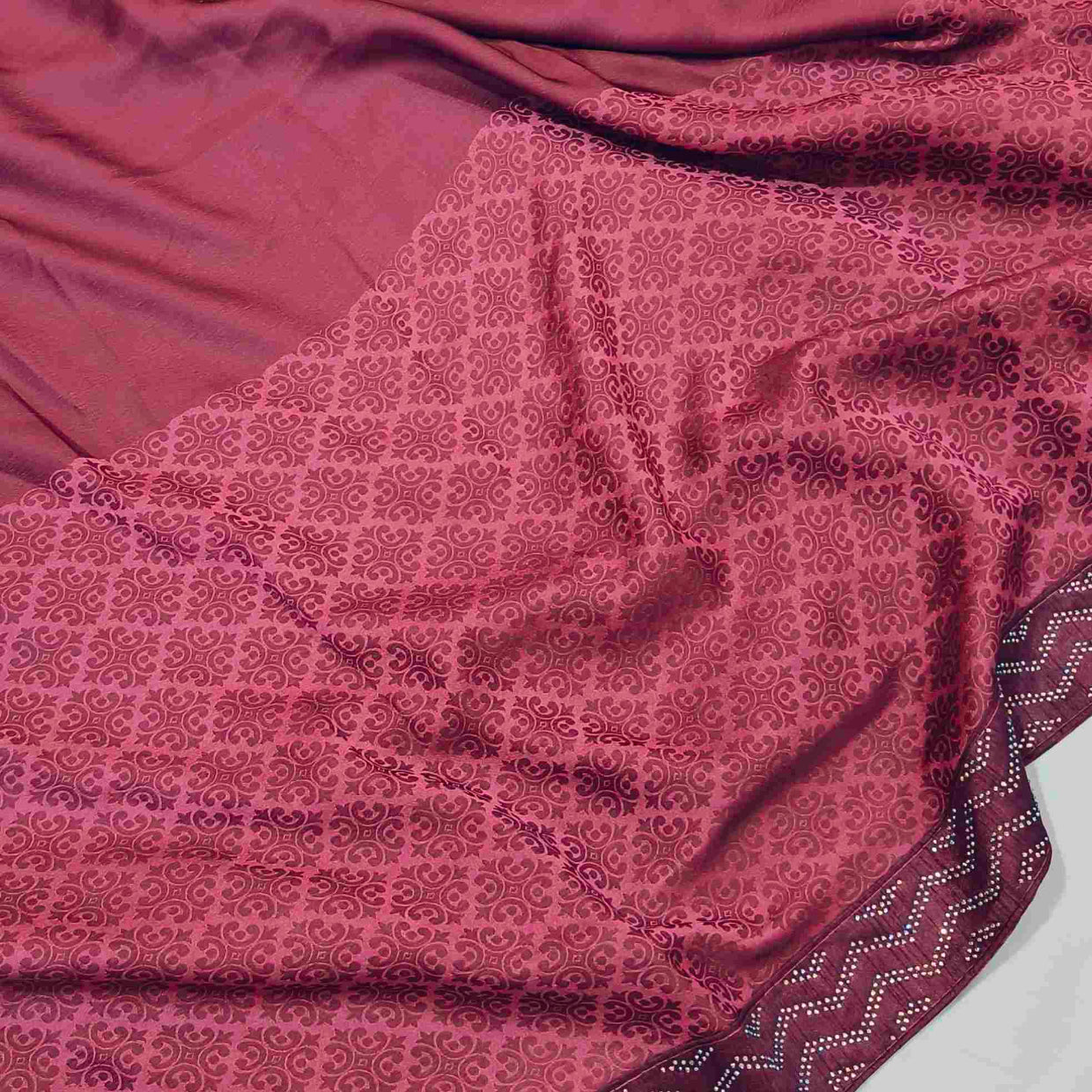 Pastel Maroon Georgette Saree