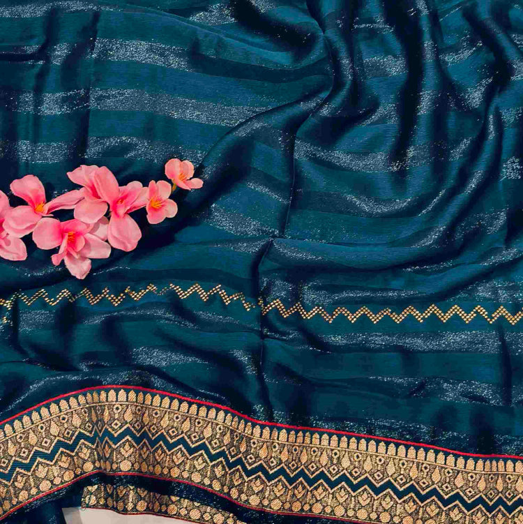 Georgette Blue Saree