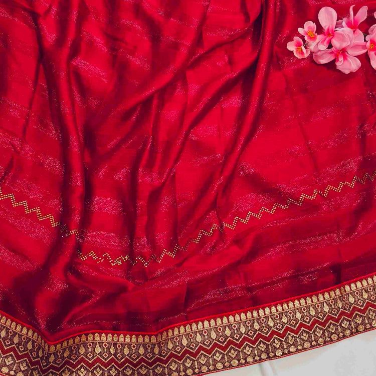 Red Georgette Saree