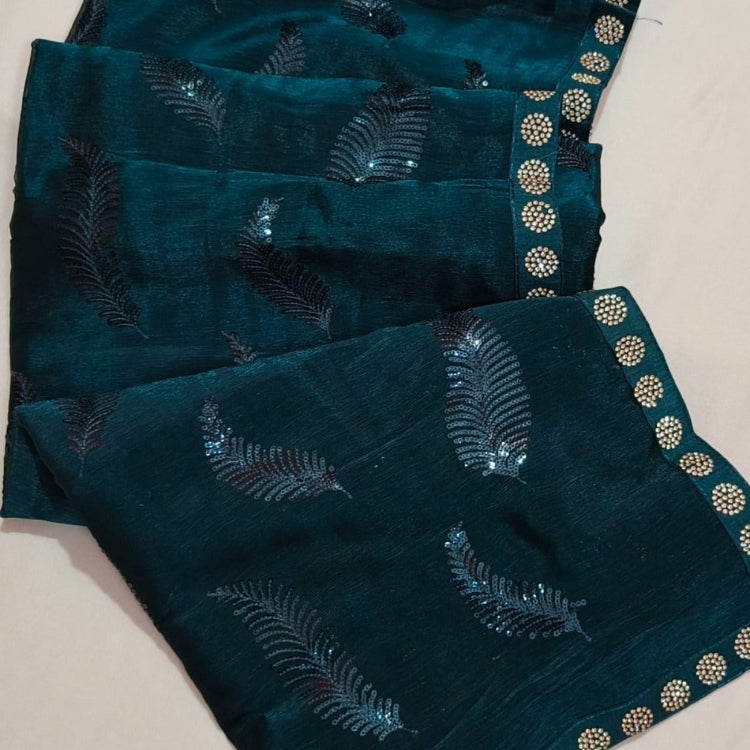 Blue Jimmychoo Sequin Saree