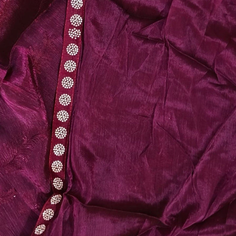 Jimmychoo Magenta Sequin Saree