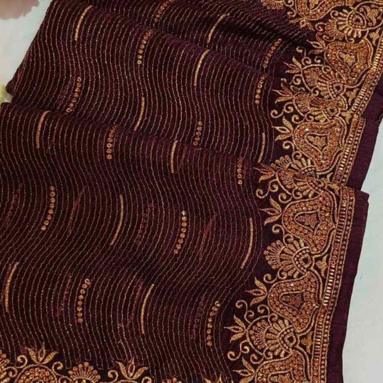 Shimmer Magenta Saree