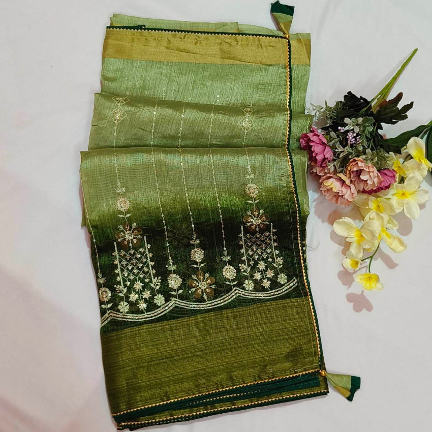 Green Art Silk Saree