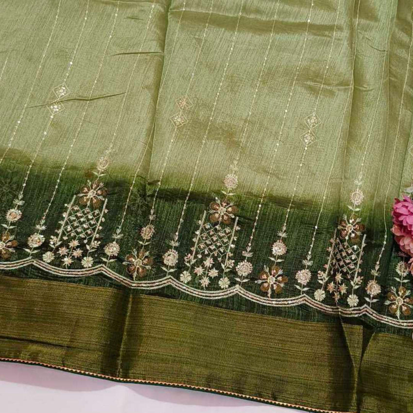 Green Art Silk Saree