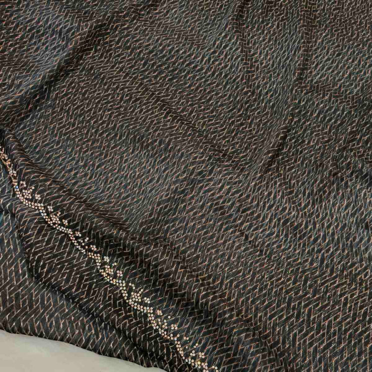 Black Georgette Stone Work Saree