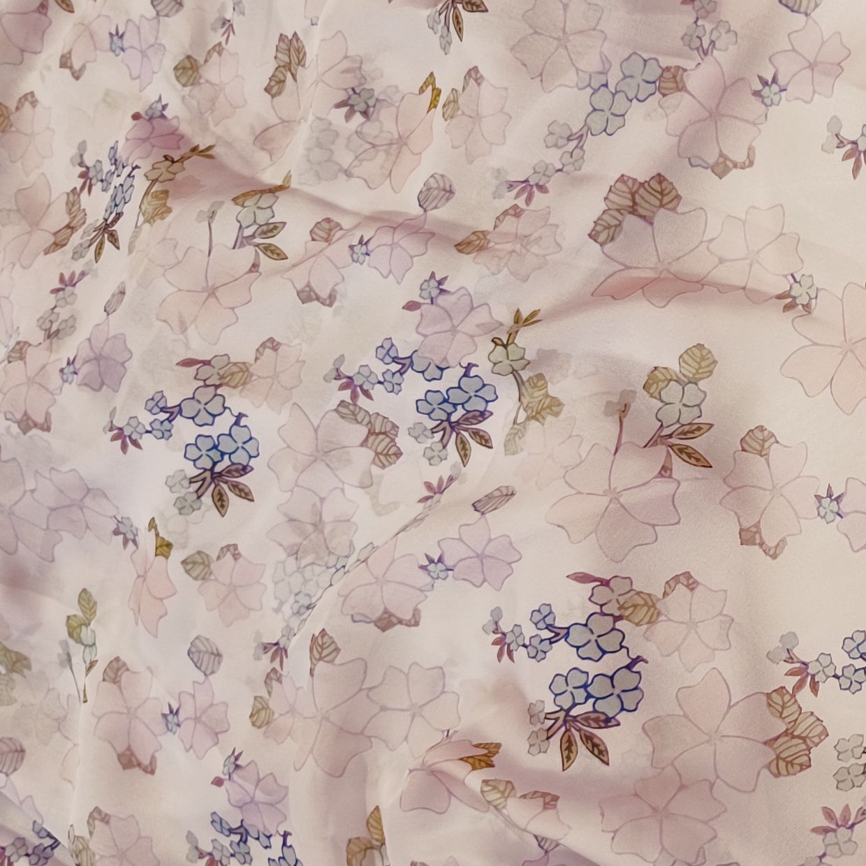 Lavender Printed Stone Work Saree