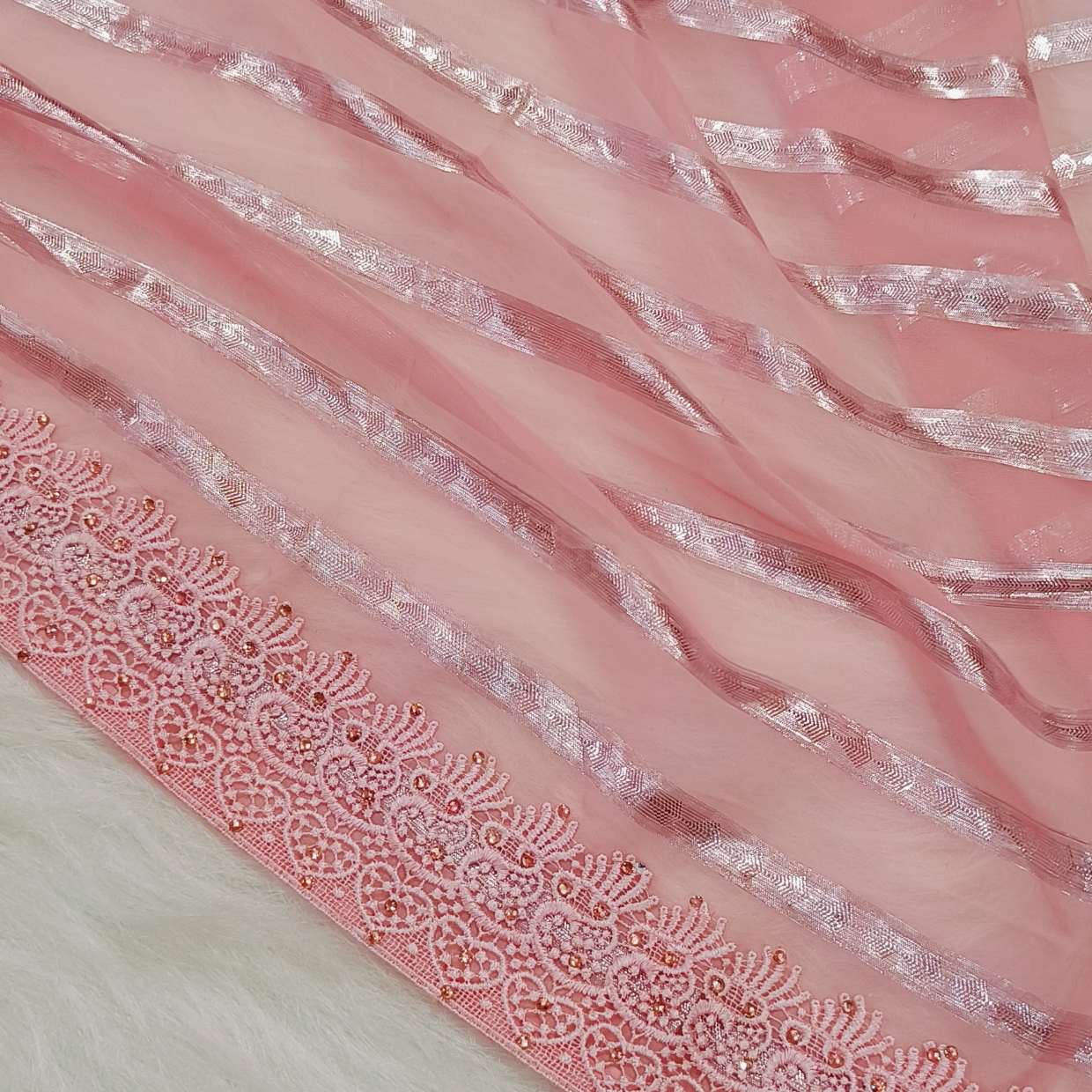 Georgette Pink Saree