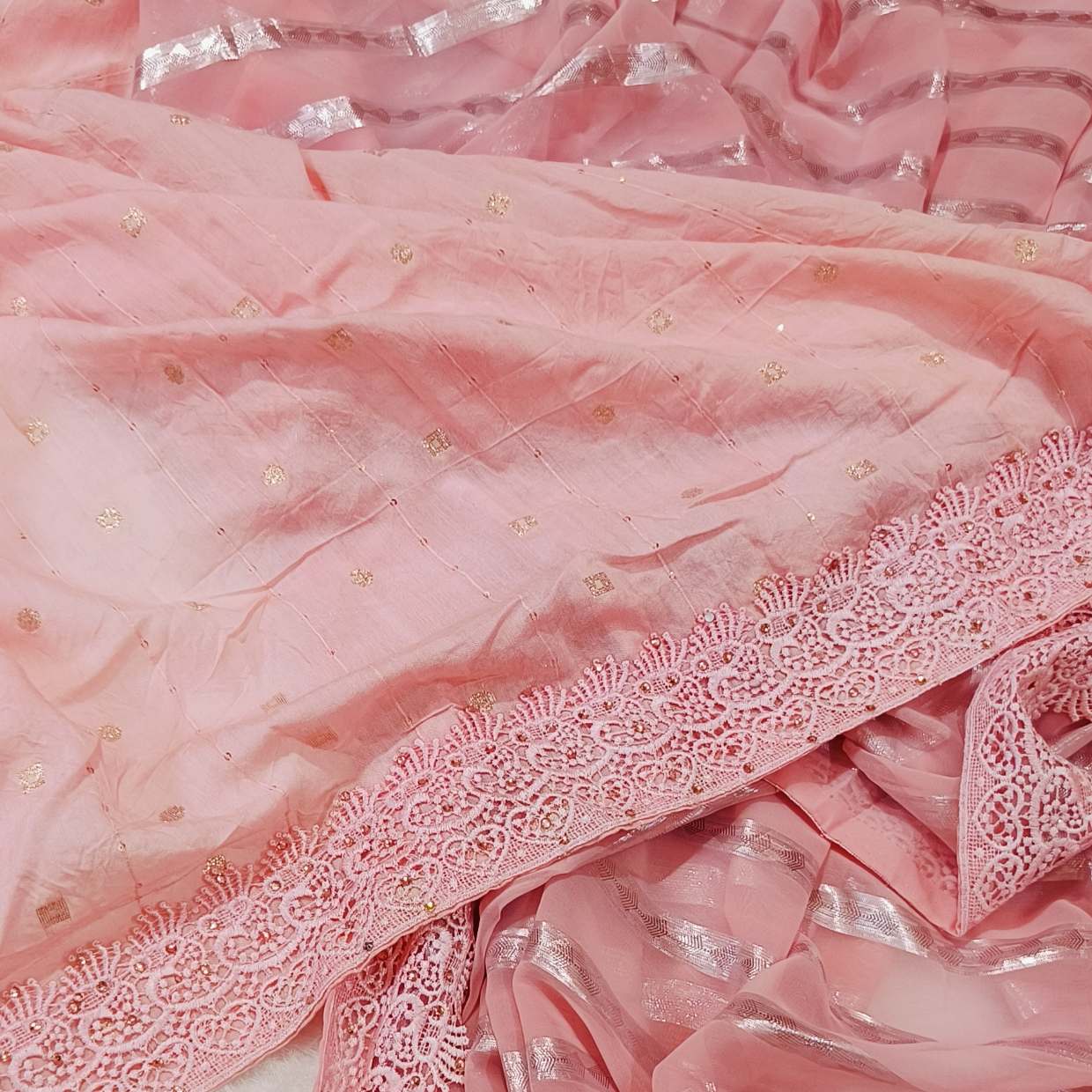 Georgette Pink Saree