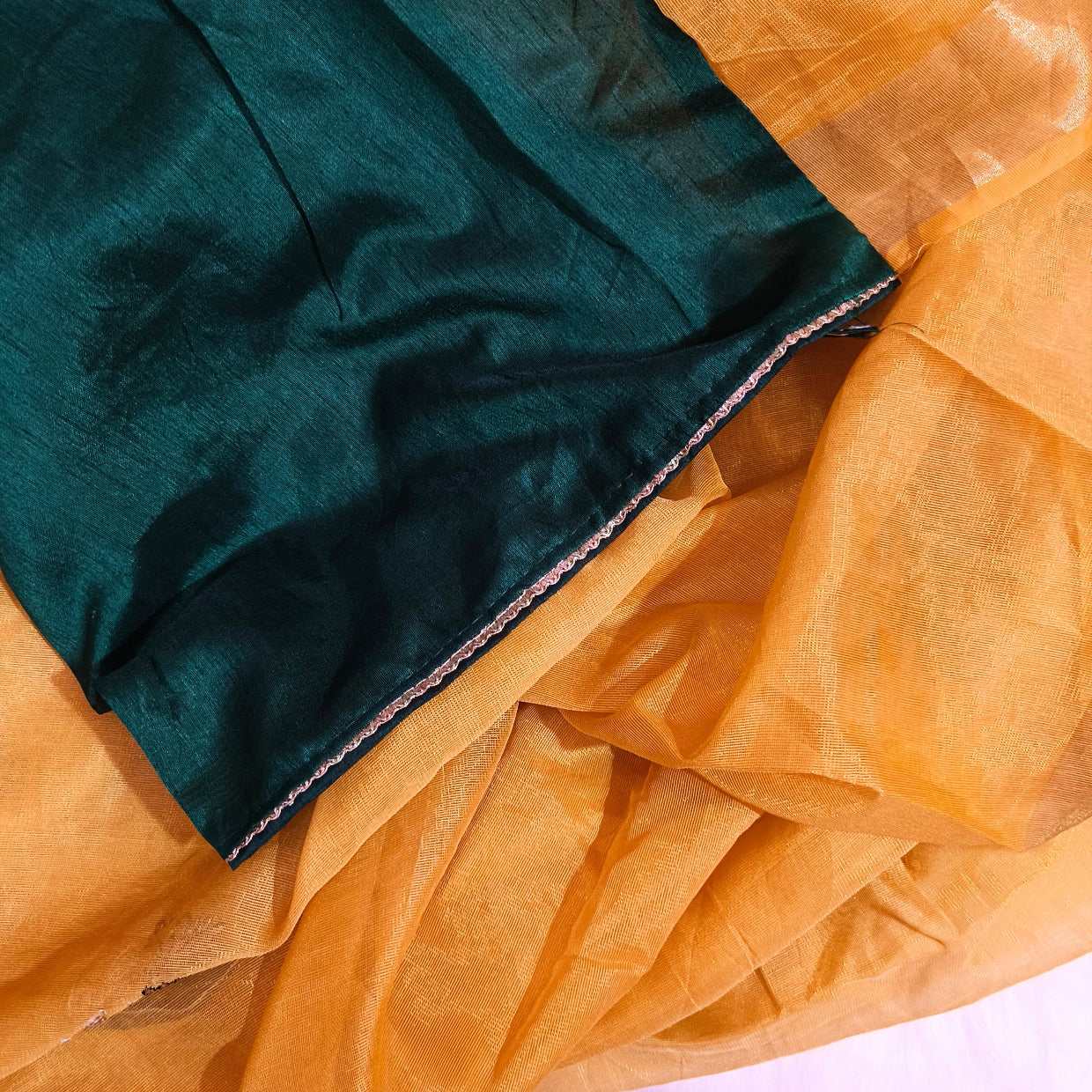 Pastel Yellow Cotton Silk Saree