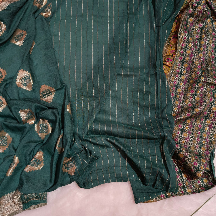 Pastel Sea Green Art Silk Saree