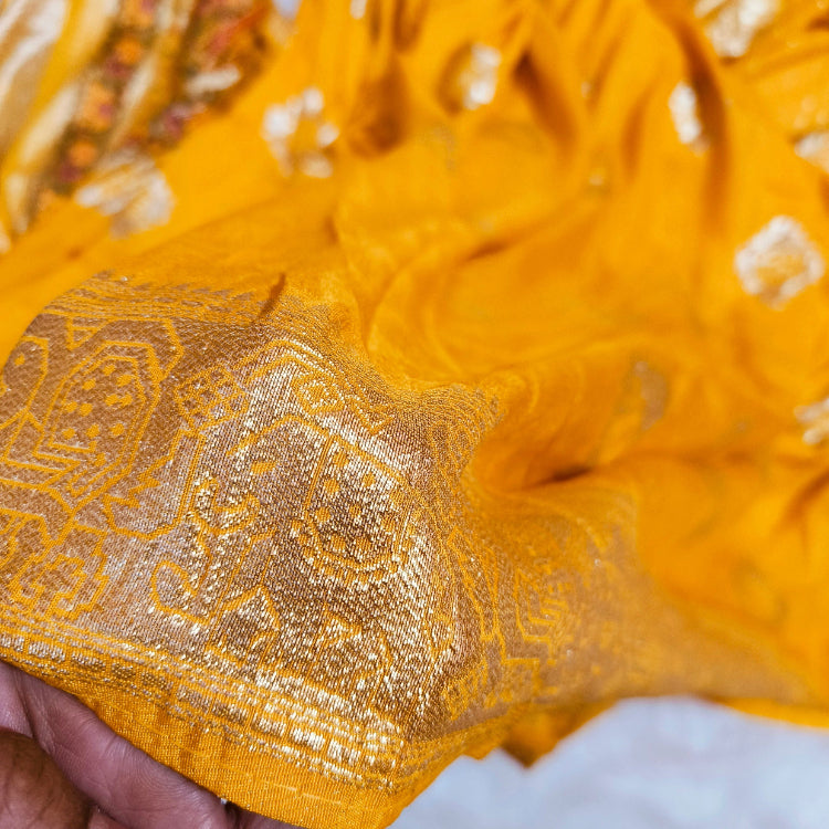 Art Silk Yellow Saree