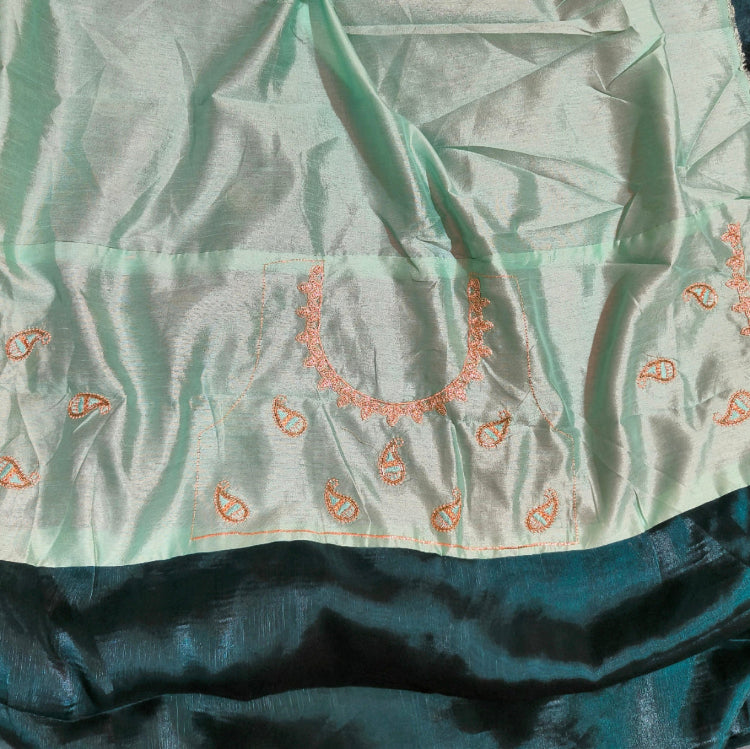 Shimmer Blue Saree