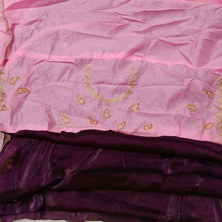 Shimmer Purple Saree
