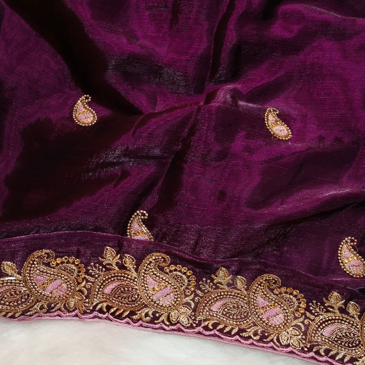 Shimmer Purple Saree