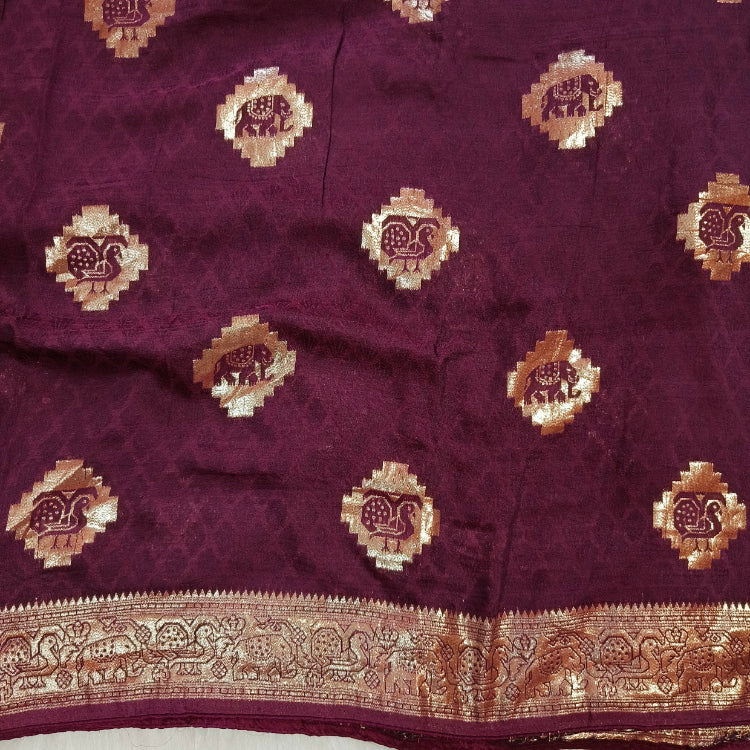 Magenta Dola Art Silk Saree