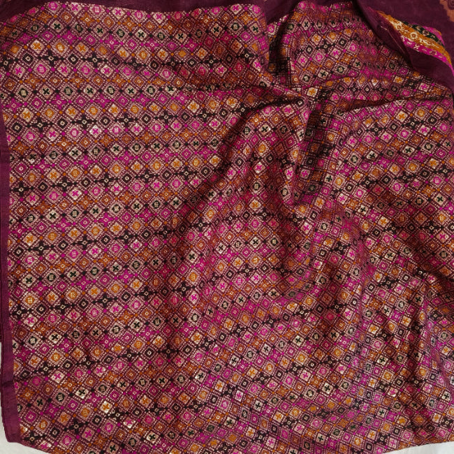 Magenta Dola Art Silk Saree