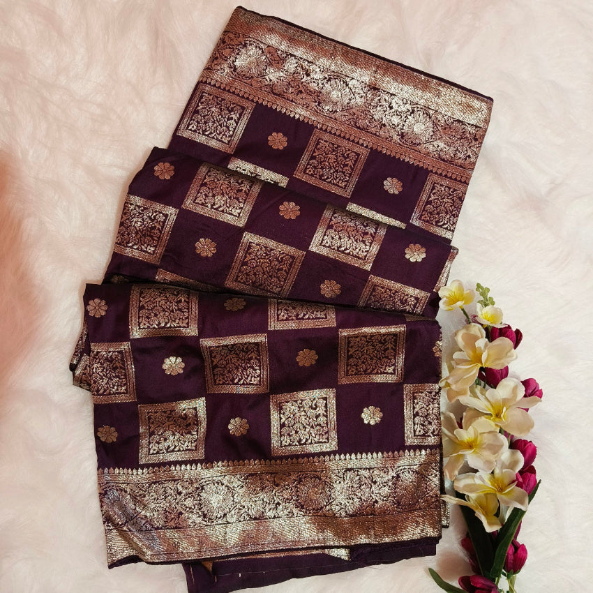 Artsilk Magenta Saree