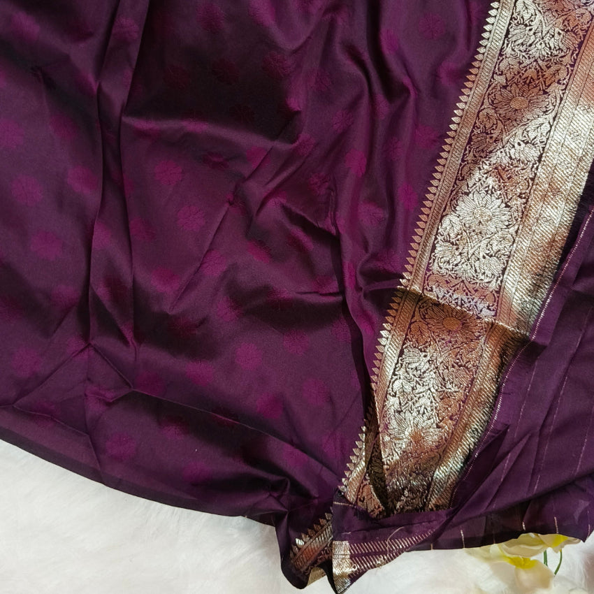 Artsilk Magenta Saree