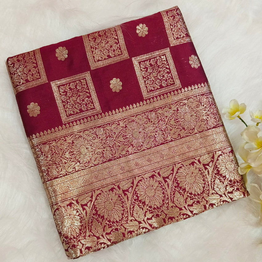 Artsilk Maroon Saree
