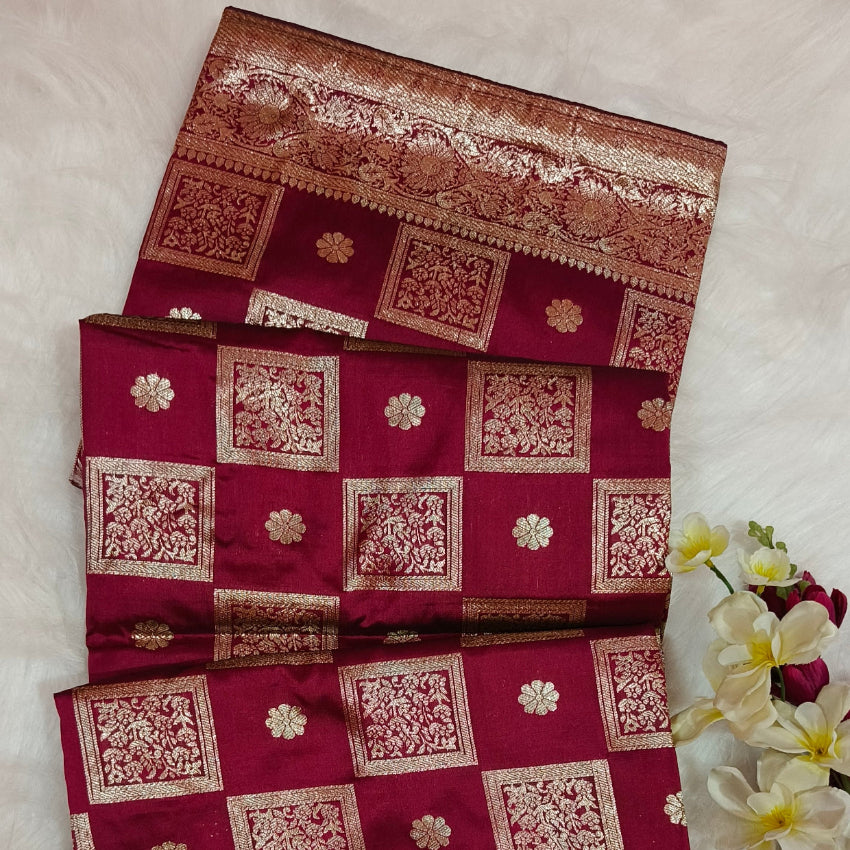 Artsilk Maroon Saree