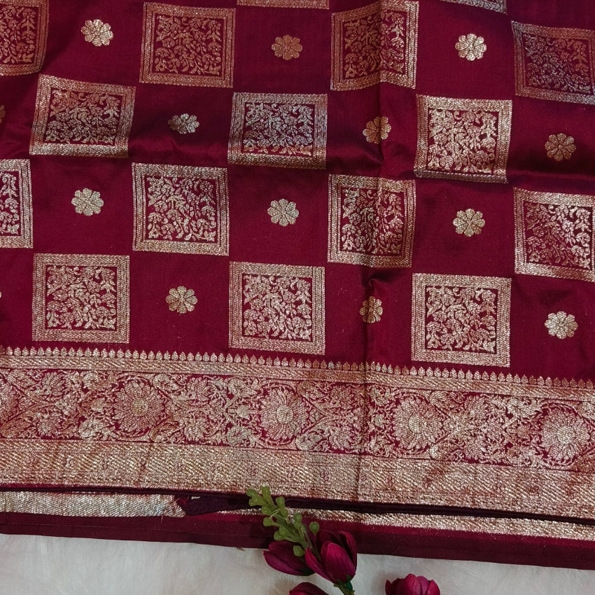 Artsilk Maroon Saree