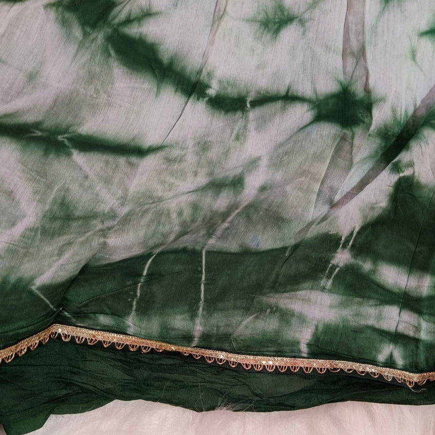 Dark Green Art Silk Saree