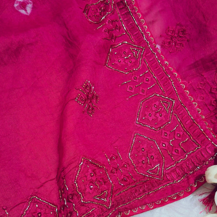 Pink Art Silk Saree
