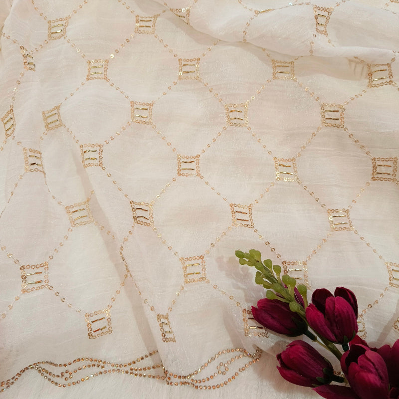 Shimmer Offwhite Saree
