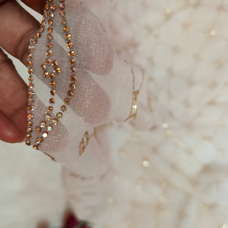 Shimmer Offwhite Saree