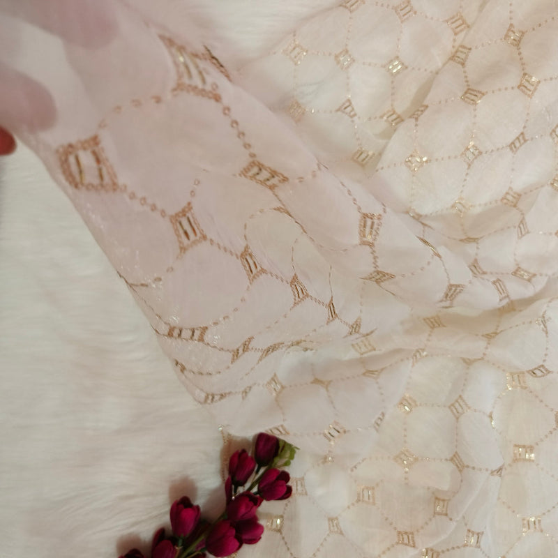 Shimmer Offwhite Saree