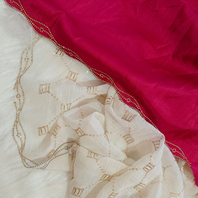 Shimmer Offwhite Saree
