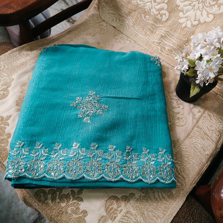 Blue ShimmerSaree