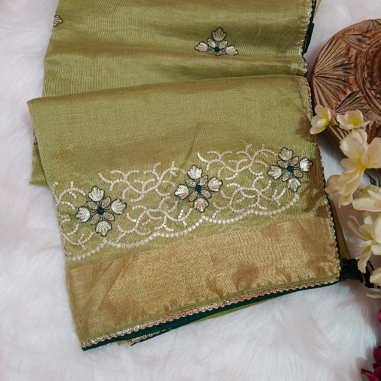 Cotton Silk Green Saree