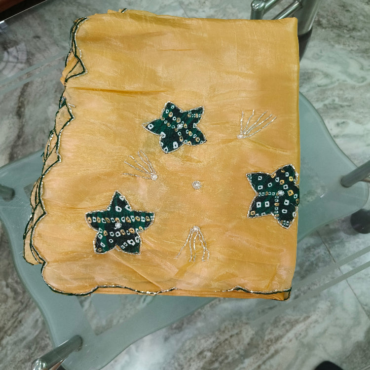 Crepe Silk Golden Shimmer Saree