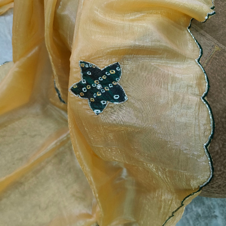 Crepe Silk Golden Shimmer Saree