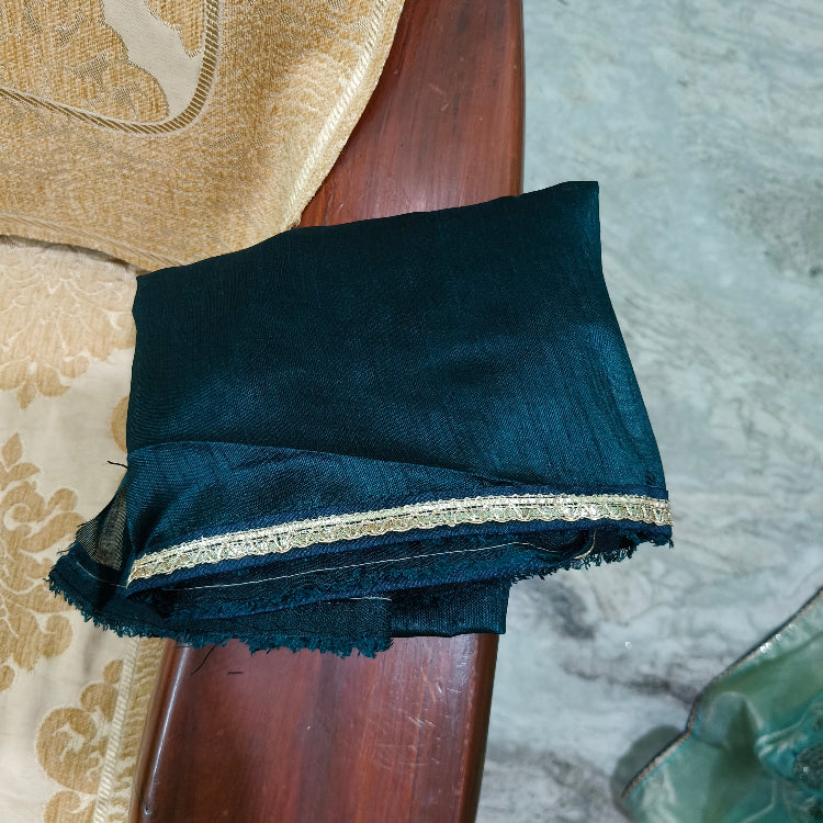 Sea Green Cotton Silk Saree