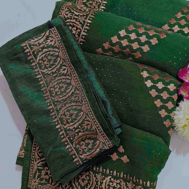 Green Shimmer Saree