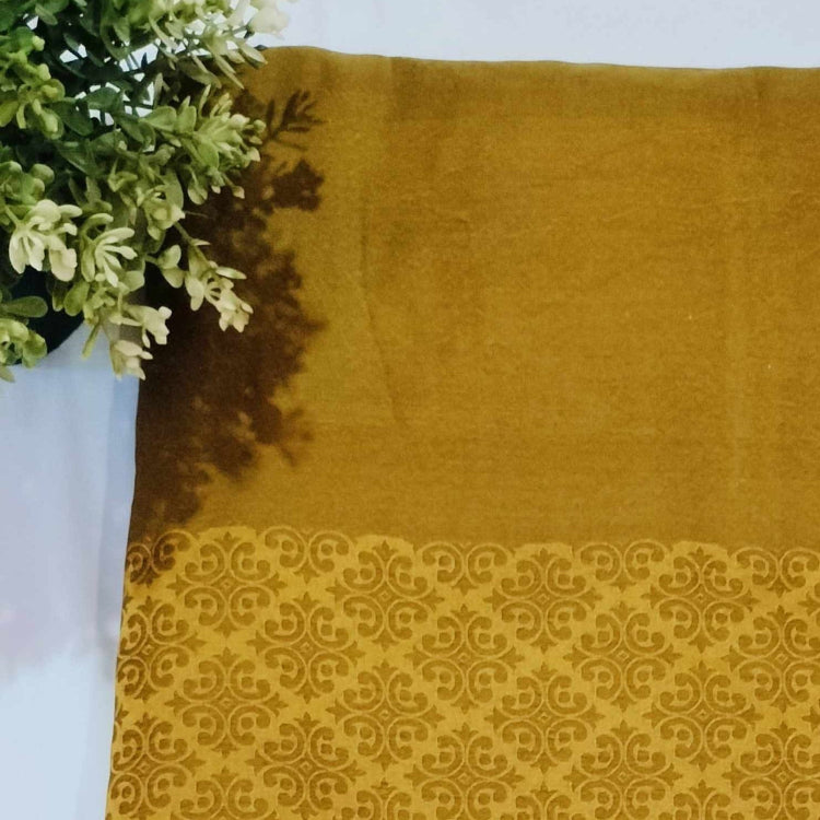 Mustard Yellow Georgette Saree