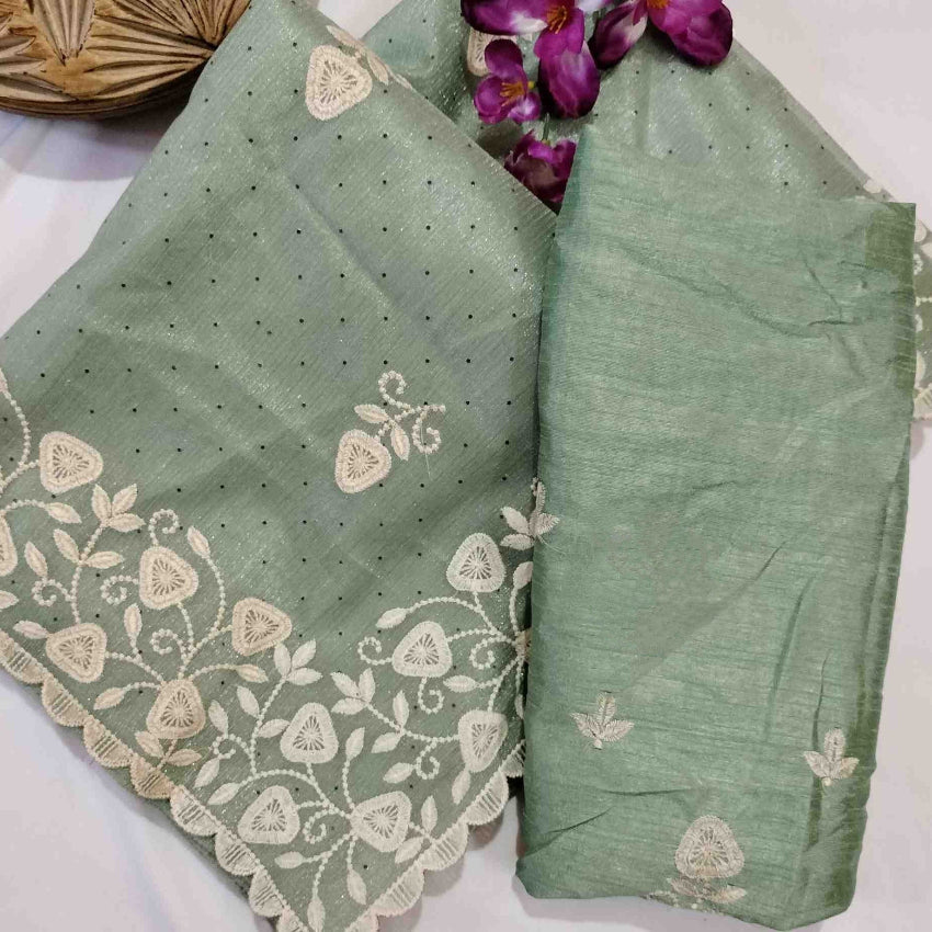 Pastel Green Art Silk Saree