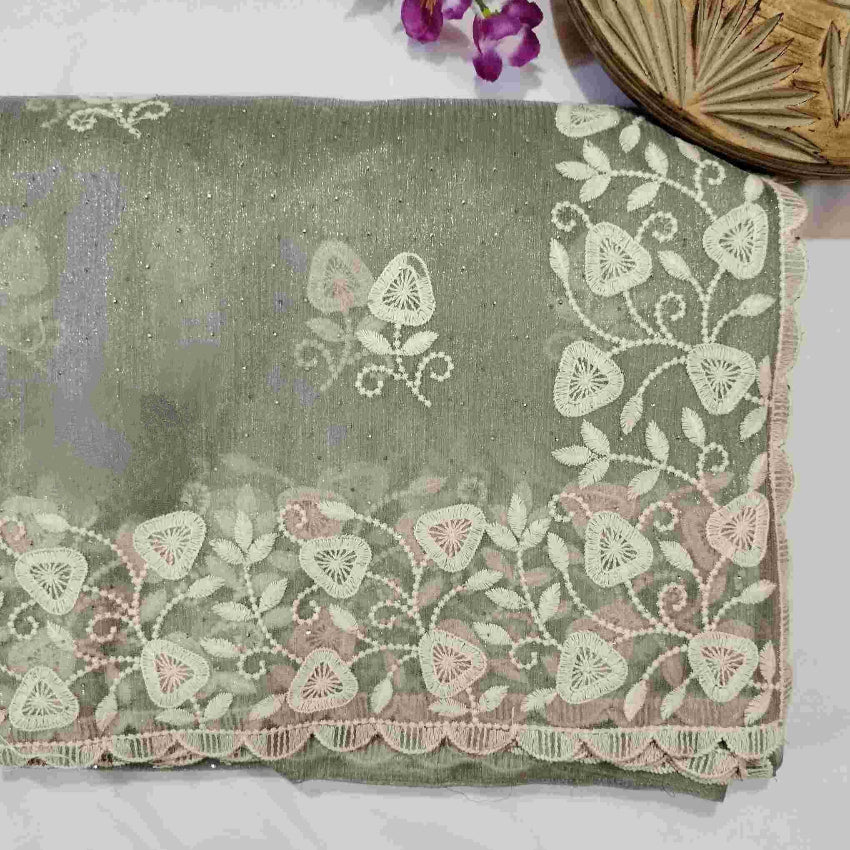 Pastel Green Art Silk Saree
